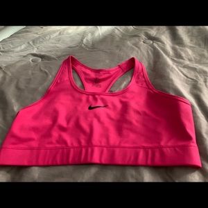 Pink sports bra